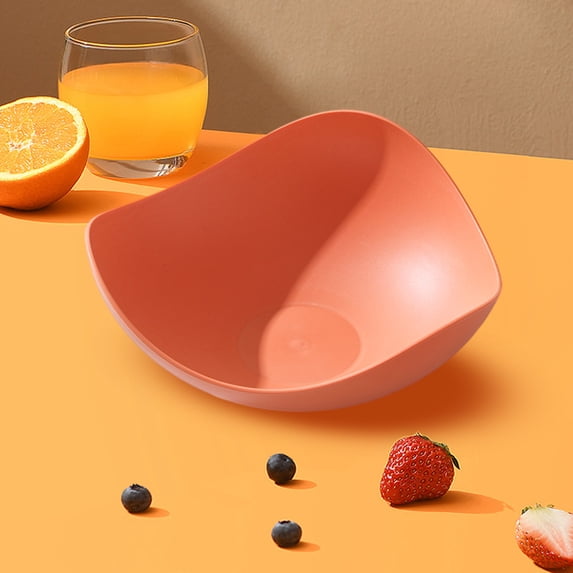 Abstract Irregular-Shaped Plastic Fruit Bowl, Modern Artistic Snack & Fruit Serving Dish