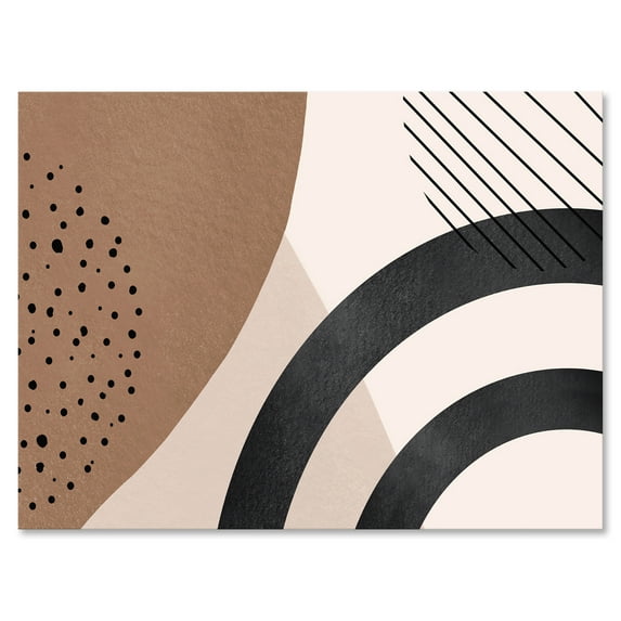 Abstract Ivory Shapes and Shapes in Terracotta III 40 in x 30 in Painting Canvas Art Print, by Designart