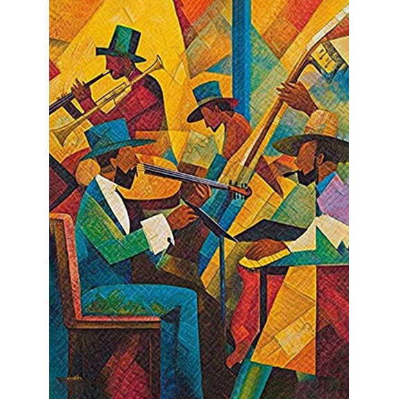 Abstract Jazz Musicians Decorative Painting/Canvas ArtSuitable for Decorating Living Room Bedroom Dining Room Office Studio Music Room Bar Cafe Hallway or as a Gift