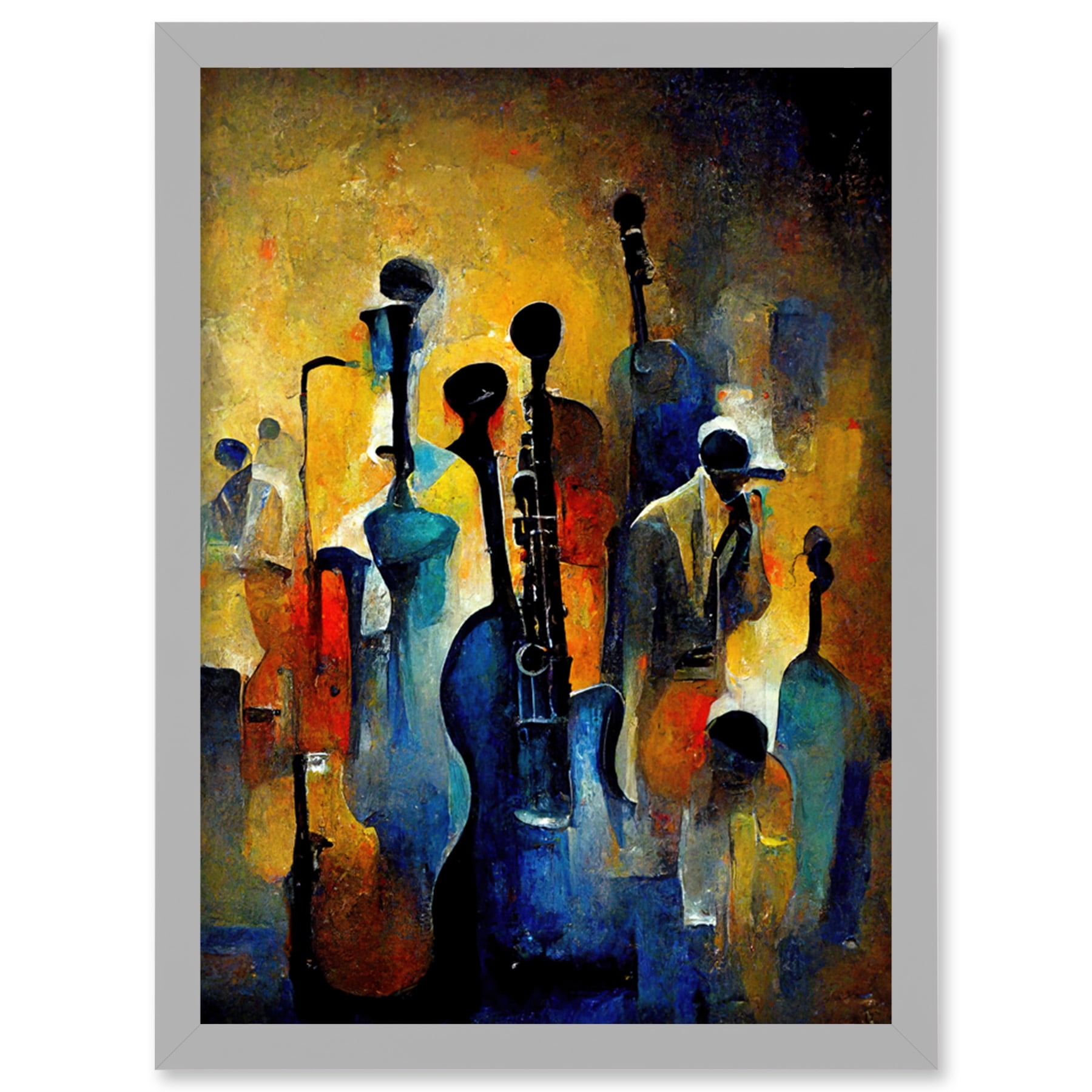 Abstract Jazz Orchestra Rhythm & Blues Music Oil Artwork