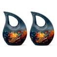 thumbnail image 1 of Abstract Jazz Trumpet urn - urns for human ashes adult female - small urn for human ashes - funeral urns for adult ashes women - urns human ashes - adult urns for human ashes (Size - 4inch, 2Pcs), 1 of 2