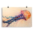 thumbnail image 1 of Abstract Jelly Fish Poster Print Maximalist Design Boho Beach Home Decor (20″×30″), 1 of 1