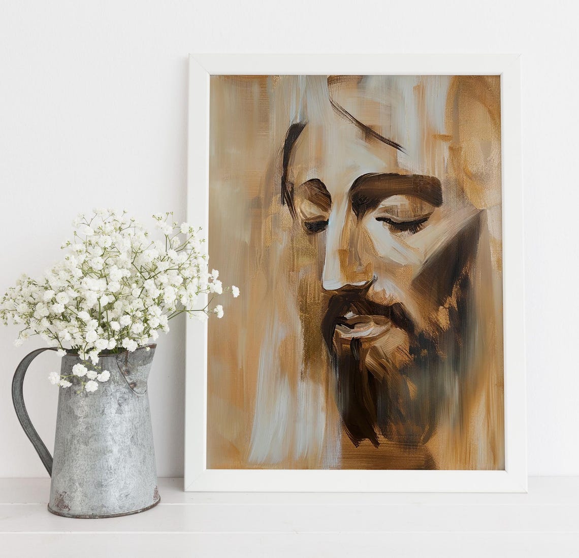 Abstract Jesus Portrait Printable Wall Art, Lds Christian Wall Art ...