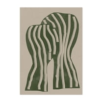 Abstract Kiss - Mixed Media Unframed Wall Art Print 5 x 7 inches