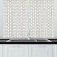 thumbnail image 1 of Abstract Kitchen Curtains, Muted Tones Geometric Shapes with Ottoman Culture Folk Influences Boho, Two Panels Drapes with Rod Pocket Room Decor, 55" X 45", Tan Slate Blue White, by Ambesonne, 1 of 1