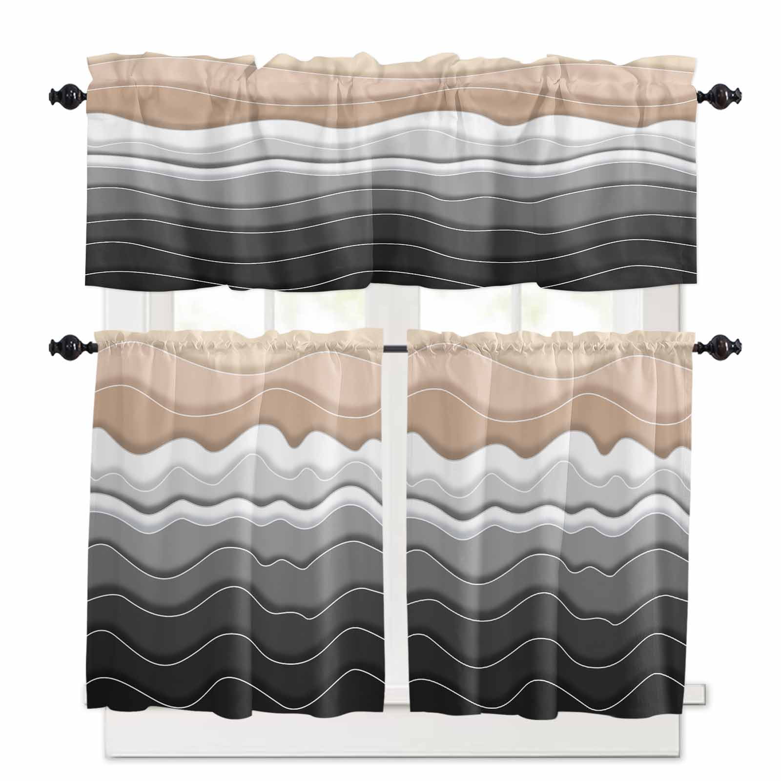 Gray And Tan Curtains