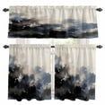 Abstract Kitchen Curtains and Valances Set, Oil Painting Industry Style ...