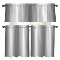 thumbnail image 1 of Abstract Kitchen Curtains Valances and Tiers Set of 3 Gray White Gradient Ombre Tier Curtains and Valance with Rod Pocket for Small Windows, 27.5"x36", 1 of 9