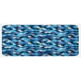 thumbnail image 1 of Abstract Kitchen Mat, Beecomb Like Rectangular Blurry Geometrical Image in Blue Tones and White Art, Plush Decorative Kitchen Mat with Non Slip Backing, 47" X 19", Multicolor, by Ambesonne, 1 of 1
