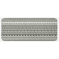 thumbnail image 1 of Abstract Kitchen Mat, Design Chevron Stripes Native Linear Ornate Pattern, Plush Decorative Kitchen Mat with Non Slip Backing, 47" X 19", Army Green Cream White, by Ambesonne, 1 of 1