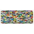 thumbnail image 1 of Abstract Kitchen Mat, Geometric Chaos Triangular Mosaic Polygonal Fractal Contemporary Modern Design, Plush Decorative Kitchen Mat with Non Slip Backing, 47" X 19", Multicolor, by Ambesonne, 1 of 1