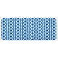 thumbnail image 1 of Abstract Kitchen Mat, Geometric Diamond Shaped Internal Squares Minimalist Design, Plush Decorative Kitchen Mat with Non Slip Backing, 47" X 19", Navy Sky Blue White, by Ambesonne, 1 of 1