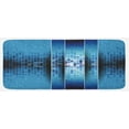thumbnail image 1 of Abstract Kitchen Mat, Mosaic Pattern with Fragments Little Ceramic Style Square Digital Image Art, Plush Decorative Kitchen Mat with Non Slip Backing, 47" X 19", Indigo Sky Blue, by Ambesonne, 1 of 1