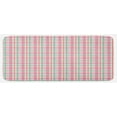 thumbnail image 1 of Abstract Kitchen Mat, Pastel Colored Checkered Tartan Pattern with Geometric Stripes Print, Plush Decorative Kitchen Mat with Non Slip Backing, 47" X 19", Mint Salmon Pale Pink, by Ambesonne, 1 of 1