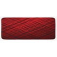 thumbnail image 1 of Abstract Kitchen Mat, Scottish Kilt Design Pattern with Stripes Lines Squares Ombre Image, Plush Decorative Kitchen Mat with Non Slip Backing, 47" X 19", Burgundy Scarlet, by Ambesonne, 1 of 1