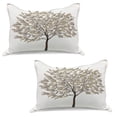 thumbnail image 1 of Abstract Knitted Quilt Pillowcover Set of 2, Digitally Generated Surreal Riches Tree with Money Shape Leaves on Plain Backdrop, Standard Queen Pillow Sham Bedroom, 30" x 20", Multicolor, by Ambesonne, 1 of 1