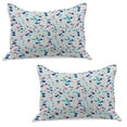 thumbnail image 1 of Abstract Knitted Quilt Pillowcover Set of 2, Dots Little Circles with Bunch of Spots Background Girlish Abstract Design, Standard Queen Pillow Sham Bedroom, 30" x 20", Multicolor, by Ambesonne, 1 of 1