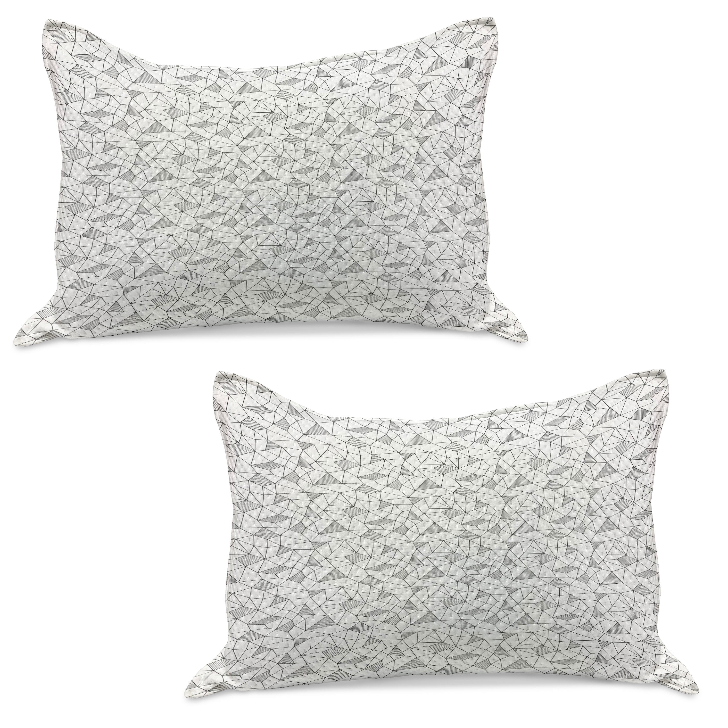 Abstract Knitted Quilt Pillowcover Set of 2, Surreal Doodle Drawing ...