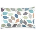 thumbnail image 1 of Abstract Ladybirds On White Velvet Oblong Lumbar Plush Throw Pillow Cover/Shams Cushion Case - 16x24in - Decorative Invisible Zipper Design for Couch Sofa Pillowcase Only, 1 of 7