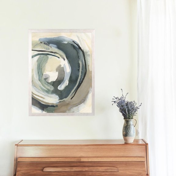Abstract Lake Artwork Modern Movement In Neutral Tones For Contemporary Wall Decor "Water Churn" Art Or Art, Unframed Paper Print