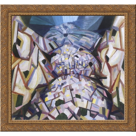 Abstract Landscape 24x20 Gold Ornate Wood Framed Canvas Art by Oleksandr Bogomazov