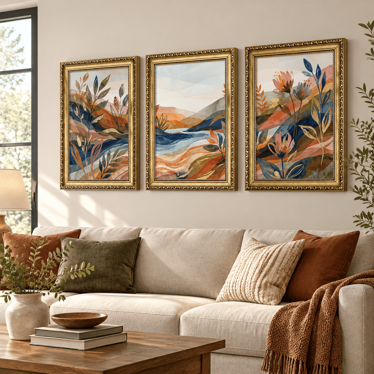 Framed Abstract Abstract Landscape Framed Canvas Art Prints, 16