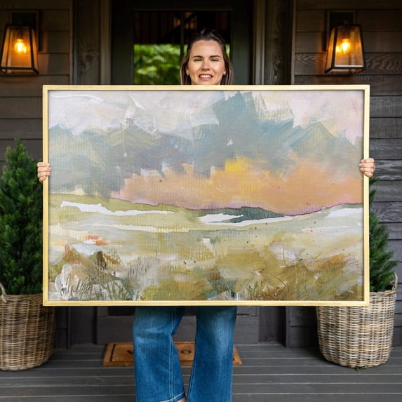 Abstract Landscape Framed Canvas Print: Large Wall Art - Walmart.com