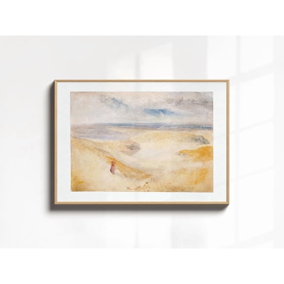 Abstract Landscape, Horizontal Wall Art, Vintage Original Lithograph, Coastal Art Poster, Beach House Decor457, Unframed Canvas Size 8x12