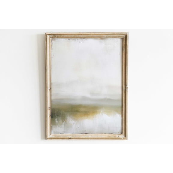 Abstract Landscape Nature Art Countryside Open Field Art, Unframed Paper Poster 8x10in
