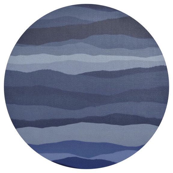 Abstract Landscape Pattern 15.4in Diameter PVC Plate Mat, Heat-Resistant and Cuttable, Kitchen Decor