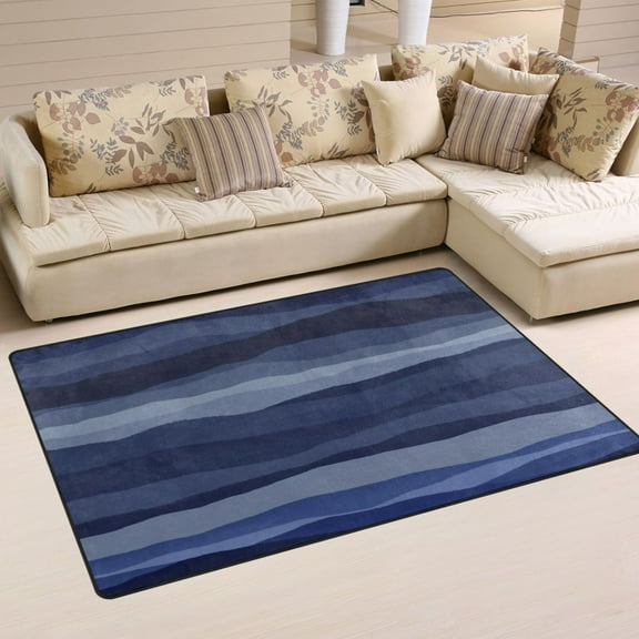 Abstract Landscape Pattern Soft Polyester Area Rug 31''x20'', Non Slip, Memory Foam, Water Absorbent