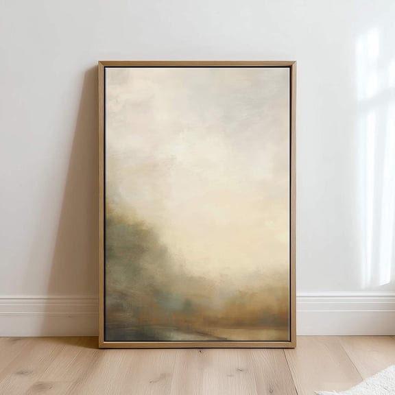 Abstract Landscape Wall Art Print, Modern Neutral Home Decor