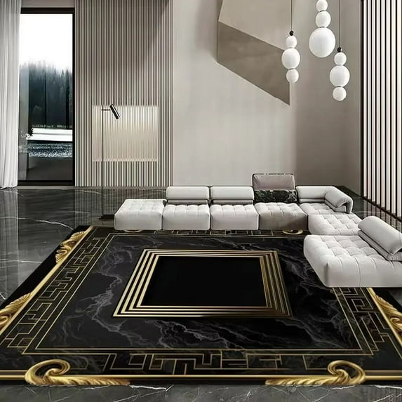 Abstract Large Carpet Living Room Hotel Hall Luxury Floor Mat European Rooms Decor Soft Rugs Bedside Sofa Lounge Rug Washable