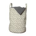 thumbnail image 1 of Abstract Laundry Bag, Black Asymmetrical Lines Soft Colored Background Simple Modern Pattern, Hamper Basket with Handles Drawstring Closure for Laundromats, 13" x 19", Cream Black, by Ambesonne, 1 of 4