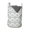 thumbnail image 1 of Abstract Laundry Bag, Geometric Style Optical Illusion Monochrome Contemporary Design Print, Basket with Handles Drawstring Closure for Laundromats, 13" x 19", Charcoal Grey and White, by Ambesonne, 1 of 4