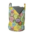 thumbnail image 1 of Abstract Laundry Bag, Geometrical Image Rounds with Vintage Retro Designwith Rainbow Colors Art Print, Basket with Handles Drawstring Closure for Laundromats, 13" x 19", Multicolor, by Ambesonne, 1 of 4