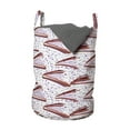 thumbnail image 1 of Abstract Laundry Bag, Hand Drawn Dots with Brushstroke Patterns Modern Colorful Motifs, Basket with Handles Drawstring Closure for Laundromats, 13" x 19", Violet Pale Rust and White, by Ambesonne, 1 of 4