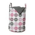 thumbnail image 1 of Abstract Laundry Bag, Repeating Modern Simplistic Floral Motifs on Muted Tone Background Print, Basket with Handles Drawstring Closure for Laundromats, 13" x 19", White and Multicolor, by Ambesonne, 1 of 4