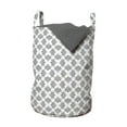 thumbnail image 1 of Abstract Laundry Bag, Simple and Traditional Layout of Flower-Like Curves on a Plain Background, Basket with Handles Drawstring Closure for Laundromats, 13" x 19", Dimgray and White, by Ambesonne, 1 of 4