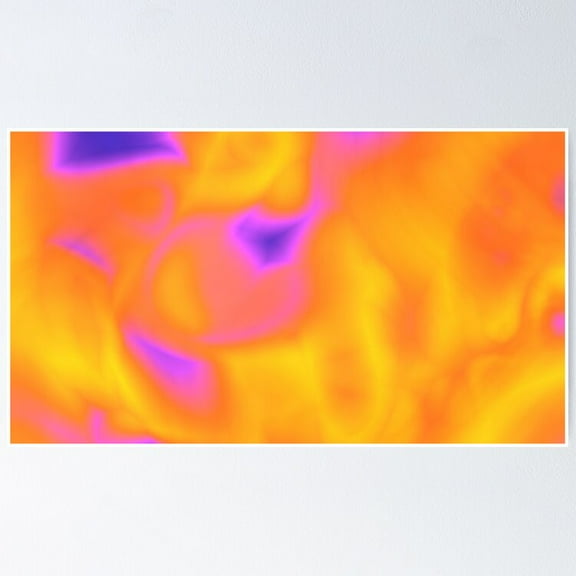 Abstract Lava Liquid Wave Fluid Substance Gradient Blobs Merging Poster- Unframed Poster | Wall Art | Perfect For Home Decor & Gifts, 24x36