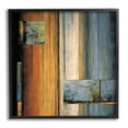 thumbnail image 1 of Abstract Layered Rectangular Shapes Orange White Blue Abstract Framed Art Print Wall Art, 17x17, 1 of 6