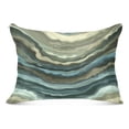 thumbnail image 1 of Abstract Layered Wavy Pattern Soft Plush Pillow Cover, Zippered Design, Comfortable for Bedroom and Sofa, 1 of 9