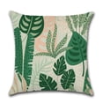 thumbnail image 1 of Abstract Leaf Green Pillow Home case Sofa Cushion Cover Tropical Plant, 1 of 5
