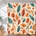 thumbnail image 1 of Abstract Leaf Shower Curtain Fabric Shower Curtain Set with 12 Hooks Waterproof 72 * 72 Inches for Bathroom Beach Caravan Hotel, 1 of 5