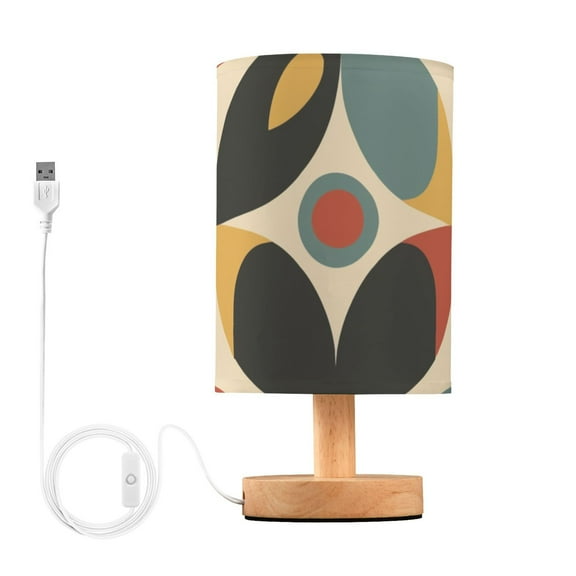 Abstract Leaves Pattern Table Lamp with USB Port LED Warm Light Lamp Night Light Home Decor