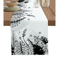 thumbnail image 1 of Abstract Leaves Plant Black And White Table Runner Luxury Wedding Decor Table Runner Home Dining Holiday Decor Tablecloth, 1 of 6