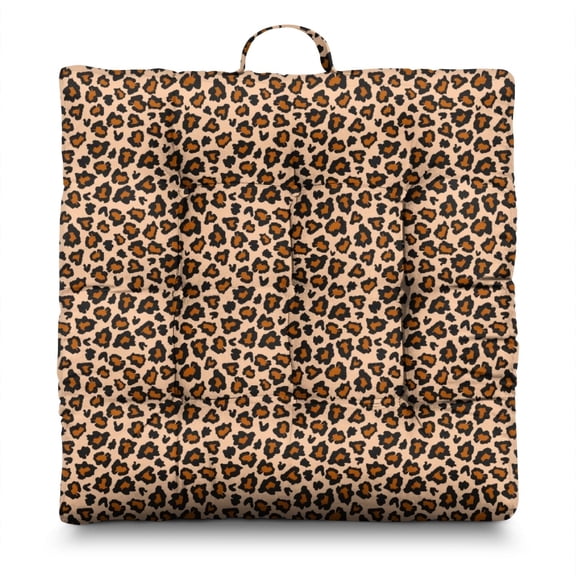 Abstract Leopard Pillow – 22x22 Inch Large Floor Cushion, Dutch Velvet, Artistic Spots Illustration (Modern Graphic Design for Stylish Homes)