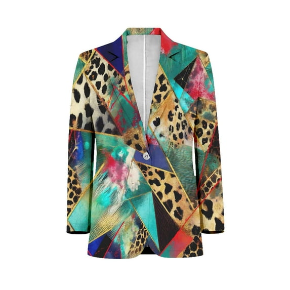 Abstract Leopard Print Geometric Art Customized Men's Suits full man Shawl Collar Gentleman Suits for Wedding Business