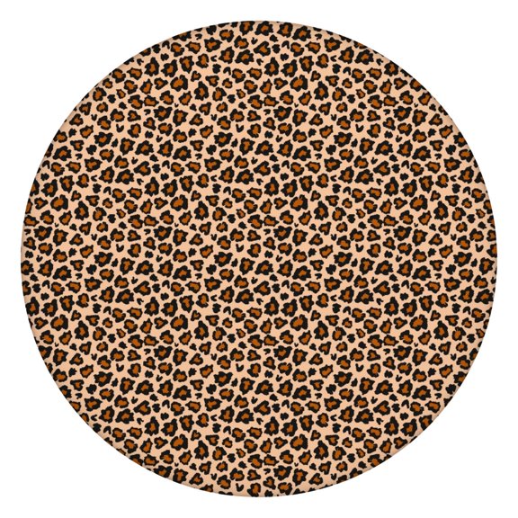 Abstract Leopard Tablecloth with Glitter Accents, Cheetah Pattern, Animal Print Aesthetic for Kitchen