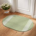 Abstract Light Green Diatomaceous Earth Bath Mat, Classic Linen ...